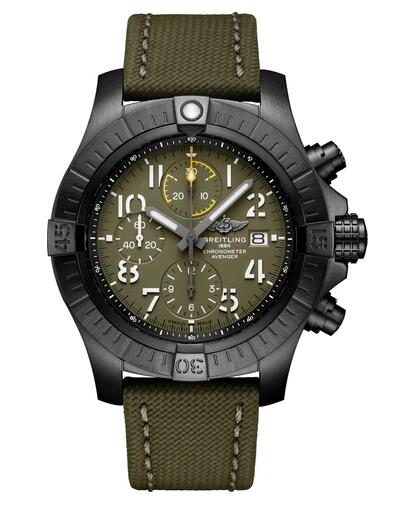 Replica Breitling AVENGER CHRONOGRAPH 45 NIGHT MISSION KHAKI GREEN V13317101L1X1 Men Watch